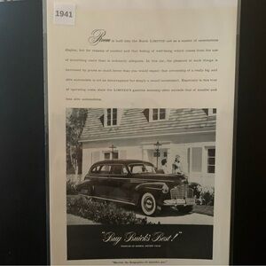 Vintage 1941 Buick Buy Buicks Best Ad Advertisment